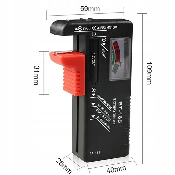 Analógový tester batérií