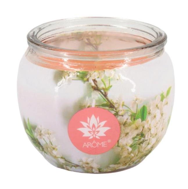 ARÔME sviečka 90 g – Cherry Blossom v skle a flower boxe