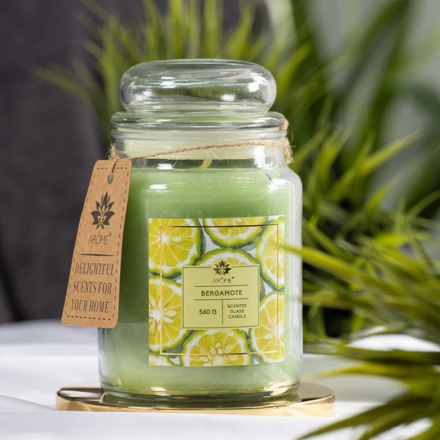 ARÔME sviečka v skle 560 g – Bergamote