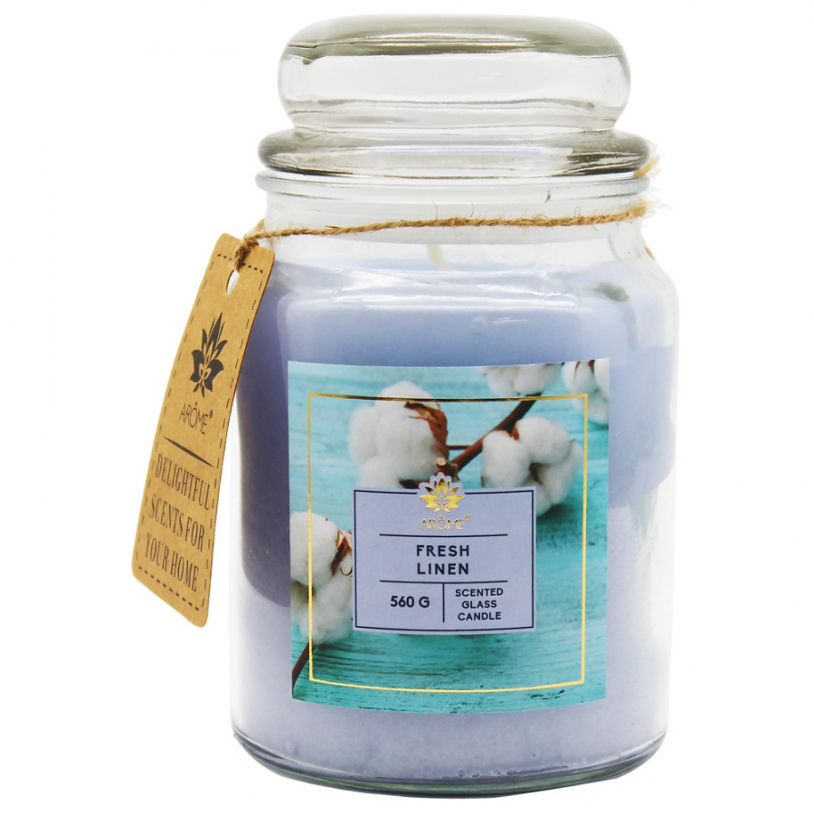 ARÔME sviečka v skle 560 g – Fresh Linen