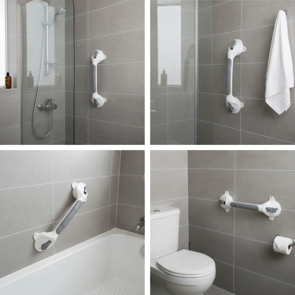 Kúpeľňové madlo s prísavkami – jednoduchá montáž bez vŕtania