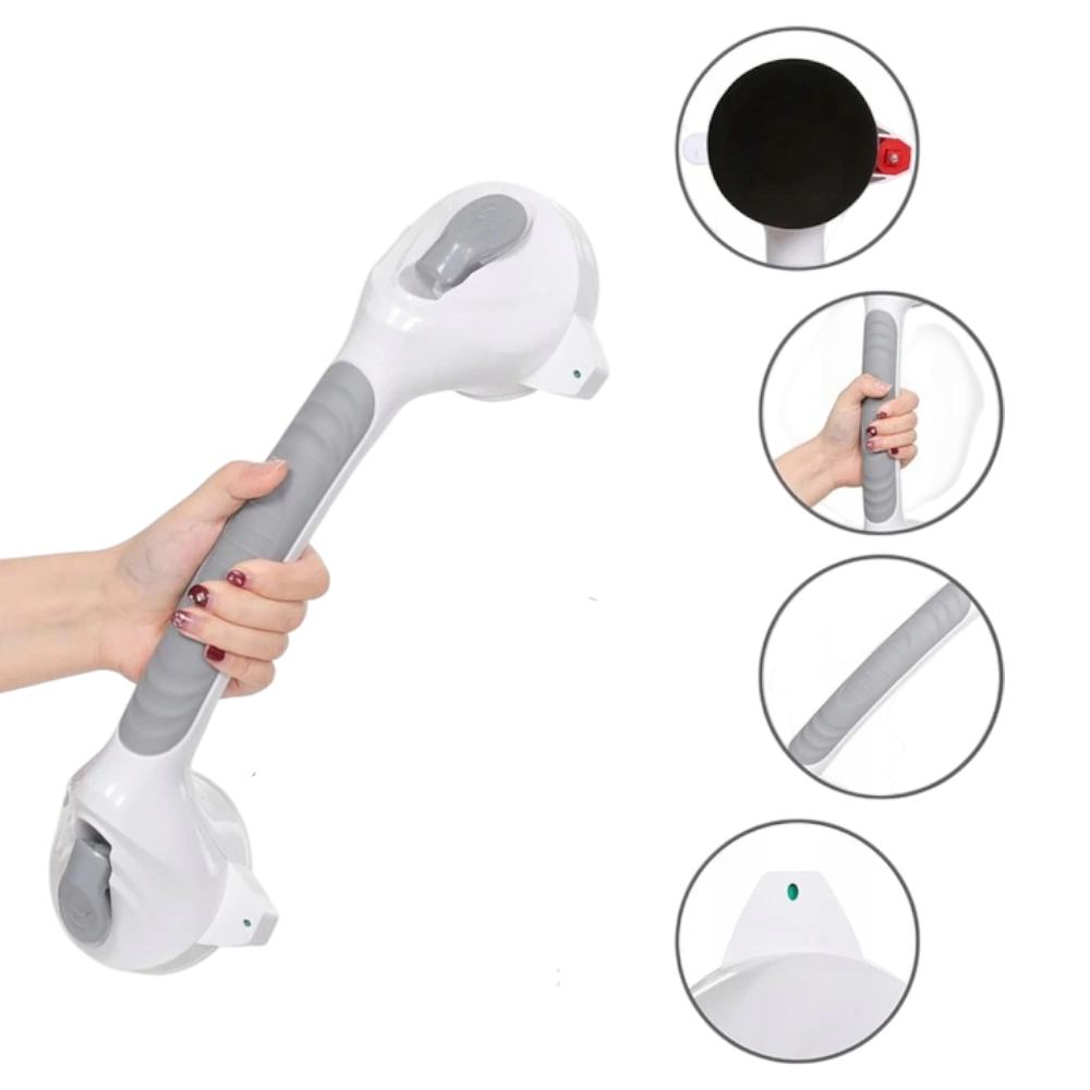 Bezvŕtacie kúpeľňové madlo s prísavkami 38 cm – bezpečnostné zábradlie pre seniorov