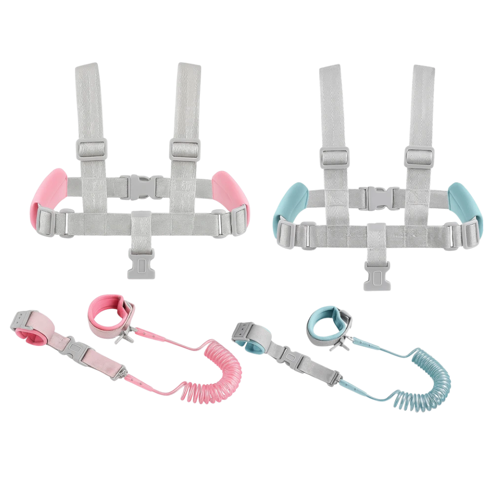 Detail nastaviteľných popruhov detského bezpečnostného postroja