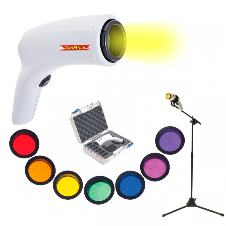 Biolampa Medilight s veľkým stojanom a farebnou terapiou