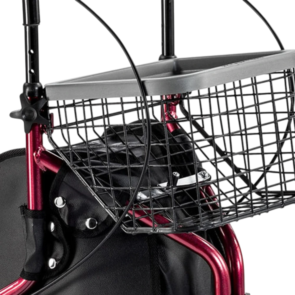 Trojkolesové chodítko modré – skladacia konštrukcia