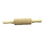 Drevený obojručný masážny valček na celé telo - malý, 28 x 12 x 4,5 cm