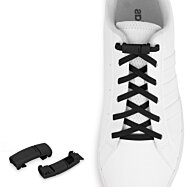 Elastické šnúrky do topánok s čiernymi magnetickými sponami Shoelaces