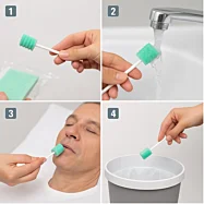 Hubkový aplikátor na zvlhčenie a čistenie ústnej dutiny – jednorazový - 50 ks