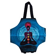 Joga taška na karimatku zatvárateľná sponami - Jogín 7 čakier, 49 x 44 cm, modrá