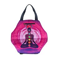 Joga taška na karimatku zatvárateľná suchým zipsom - Jogín 7 čakier, 49 x 44 cm, fialová