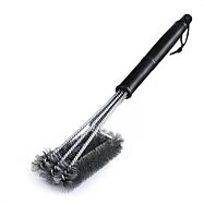 Nerezová oceľová kefa na čistenie grilu s drôtenvými štetinami