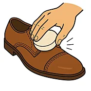 Okrúhla jemná hubka na čistenie obuvi 