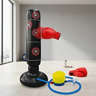 Tréningové boxovacie vrece s rukavicami na nácvik úderov a kopov