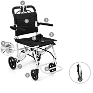 Skladací transportný invalidný vozík TIM – 136 kg