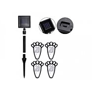 Solárne záhradné osvetlenie - stopy 4 ks