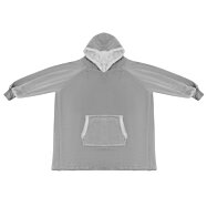 Televízna deková mikina s kapucňou, Hoodie, sivá 95 x 80 cm