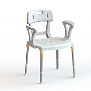 Toaletné a sprchovacie kreslo/stolička s vedierkom King, nosnosť 120 kg