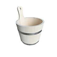 Vedro do sauny z dreva s rúčkou, 32 x 25 cm, 6L