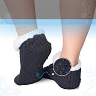 Vlnené teplé ponožky s plyšom, Tulmero, šedé