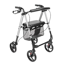 Odľahčené štvorkolesové chodítko s výškovo nastaviteľným sedadlom Alina