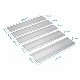 Prejazdová dverová lišta eloxovaná hliníková  – protišmyková, rôzne šírky