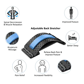 Masážny strečingový mostík na chrbát s akupresúrnymi výstupkami – 3 úrovne