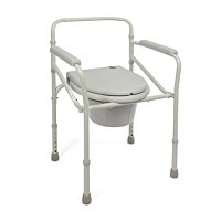 Skladacie toaletné WC kreslo s nádobou – výškovo nastaviteľné