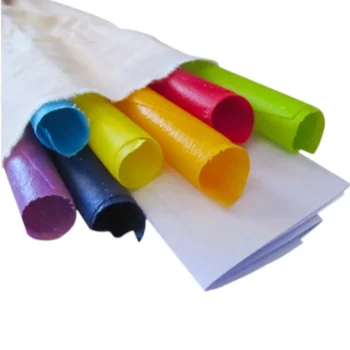 Čakrové telové sviečky Hoxi v plátenom vrecúšku - 7 ks