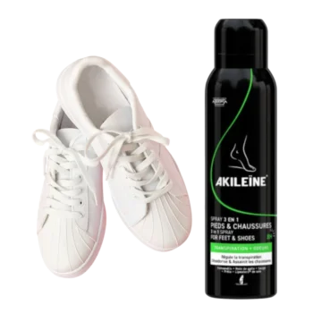 Sprej na nohy a topánky proti zápachu 3 v 1, Akileine Black - 150 ml
