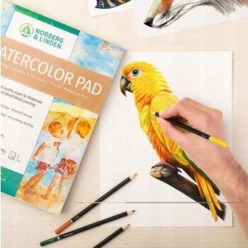 64 listov akvarelová podložka na maľovanie zmiešaných médií, 2 x 32 strán