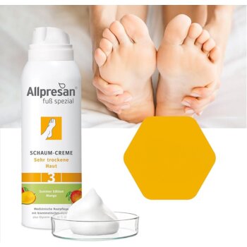 Allpresan 3® Krémová pena s 10% Urey na veľmi suchú pokožku nôh s vôňou Mango, 125 ml
