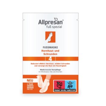 Allpresan 4® regeneračná maska na nohy na popraskanú a zrohovatenú pokožku, 1 pár