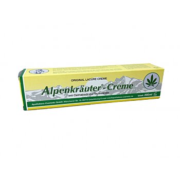 Alpenkräuter-Creme, krém z alpských bylín s konopným olejom - 200ml