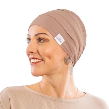 Čiapka po chemoterapii, dámska Canaver (2-vrstvová) hnedá