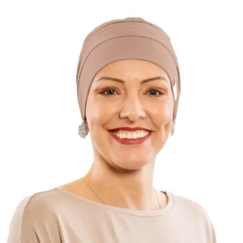 Čiapka po chemoterapii, dámska Canaver (2-vrstvová) hnedá