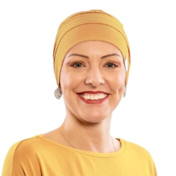 Čiapka po chemoterapii, dámska Canaver (2-vrstvová) mango