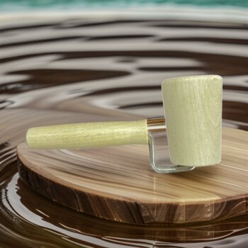 Drevený masážny ručný hladký "šikmý" valček - malý, 17 x 7 x 5 cm