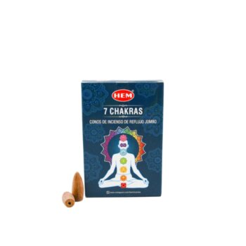 Hem Seven Chakras Jumbo Backflow vonné kužele, 20ks