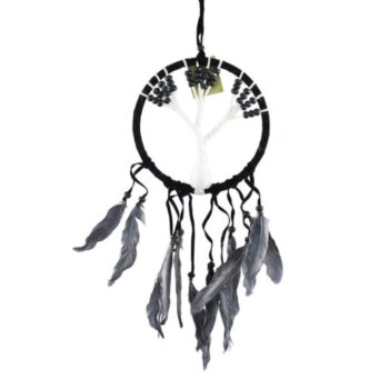 Lapač snov – strom života 17 cm, čierny