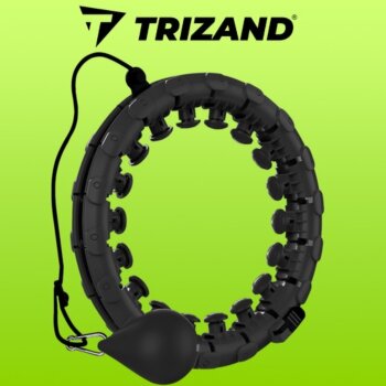 Masážny hula hoop so závažím, čierny