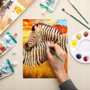 Prémiová sada akrylových farieb - 15 veľkých túb na maľovanie na plátno, 15 x 120 ml