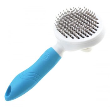 Samočistiaca kefa na srsť Fur Pet, bielo – modrá