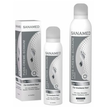 Krémová pena na suchú pokožku Sanamed Mikrosilber / striebro, 150 ml