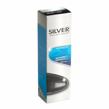 SILVER Creme - Krém na obuv s prírodným včelým voskom a aplikátorom 75ml, čierny