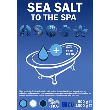 Morská soľ do kúpela, kúpeľová soľ - 500 / 1000 g