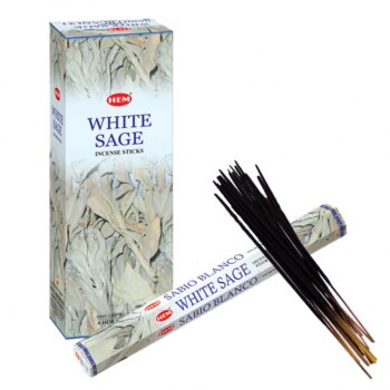 Vonné tyčinky Hem Biela Šalvia, 20ks