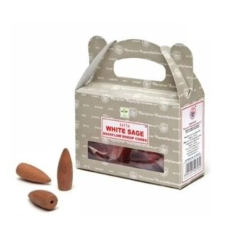 Vonné kužele Satya - White Sage Backflow, 24ks