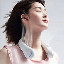 Bezlopatkový kompaktný prenosný ventilátor na krk 5W - Náhľad