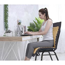 Akupresúrny set - masážna podložka + vankúšik + akupresúrna guľa, zlato čierna - Náhľad