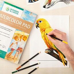 64 listov akvarelová podložka na maľovanie zmiešaných médií, 2 x 32 strán - Náhľad